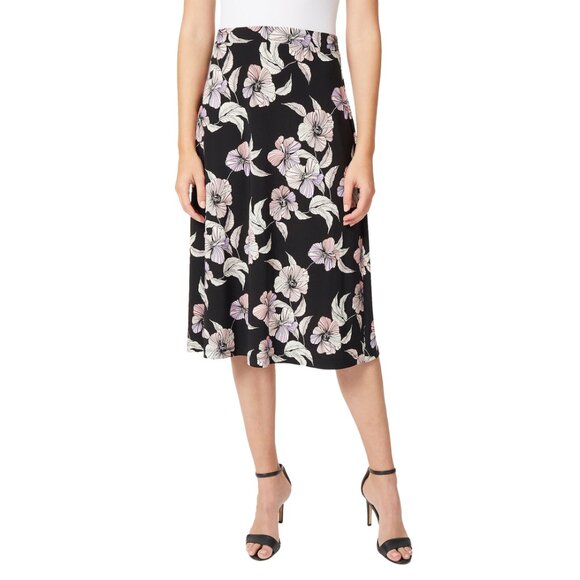 Women’s Printed Midi High Waist Breathable Soft Casual & Formal Wear Mid Length - Picture 2 of 16